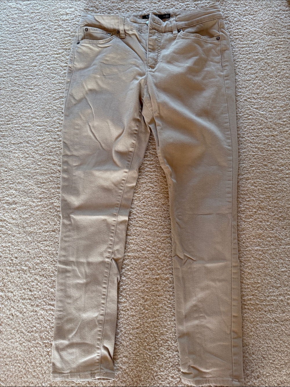 Ralph Lauren Women’s Slim Straight Khaki Pants - Beige